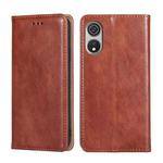 For CUBOT P60 Gloss Oil Solid Color Magnetic Leather Phone Case(Brown)