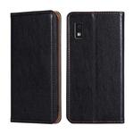 For Sharp Aqous Wish3 Gloss Oil Solid Color Magnetic Leather Phone Case(Black)