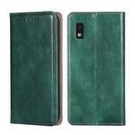 For Sharp Aqous Wish3 Gloss Oil Solid Color Magnetic Leather Phone Case(Green)