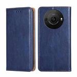 For Sharp Aquos R8 Pro SH-51 Gloss Oil Solid Color Magnetic Leather Phone Case(Blue)