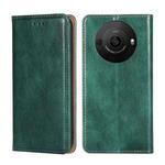 For Sharp Aquos R8 Pro SH-51 Gloss Oil Solid Color Magnetic Leather Phone Case(Green)