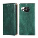 For Sharp Aquos R8 SH-52D Gloss Oil Solid Color Magnetic Leather Phone Case(Green)