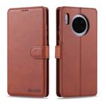 For Huawei Mate 30 AZNS Calf Texture Horizontal Flip Leather Case, with Holder & Card Slots & Wallet & Photo Frame(Brown)