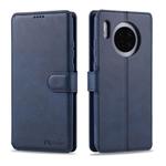For Huawei Mate 30 AZNS Calf Texture Horizontal Flip Leather Case, with Holder & Card Slots & Wallet & Photo Frame(Blue)