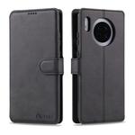 For Huawei Mate 30 AZNS Calf Texture Horizontal Flip Leather Case, with Holder & Card Slots & Wallet & Photo Frame(Black)