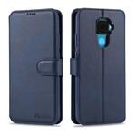 For Huawei Mate 30 Lite / nova 5i Pro AZNS Calf Texture Horizontal Flip Leather Case, with Holder & Card Slots & Wallet & Photo Frame(Blue)