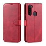 For Xiaomi Redmi Note 8 AZNS Calf Texture Horizontal Flip Leather Case, with Holder & Card Slots & Wallet & Photo Frame(Red)