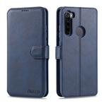 For Xiaomi Redmi Note 8 AZNS Calf Texture Horizontal Flip Leather Case, with Holder & Card Slots & Wallet & Photo Frame(Blue)