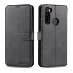 For Xiaomi Redmi Note 8 AZNS Calf Texture Horizontal Flip Leather Case, with Holder & Card Slots & Wallet & Photo Frame(Black)