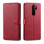 For Xiaomi Redmi Note 8 Pro AZNS Calf Texture Horizontal Flip Leather Case, with Holder & Card Slots & Wallet & Photo Frame(Red)