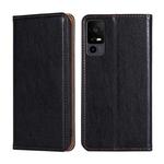 For TCL 40 XE 5G / 40X 5G T601D Gloss Oil Solid Color Magnetic Leather Phone Case(Black)