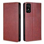 For TCL 50 SE 4G Gloss Oil Solid Color Magnetic Leather Phone Case(Brown)