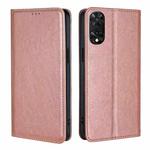 For TCL 505 4G Gloss Oil Solid Color Magnetic Leather Phone Case(Rose Gold)