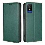 For TCL 501 4G Gloss Oil Solid Color Magnetic Leather Phone Case(Green)