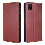 For TCL 502 Gloss Oil Solid Color Magnetic Leather Phone Case(Brown)