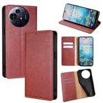 For TCL 50 NxtPaper 5G Gloss Oil Solid Color Magnetic Leather Phone Case(Brown)