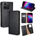 For TCL 503 4G Gloss Oil Solid Color Magnetic Leather Phone Case(Black)