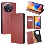 For TCL 60R 5G Gloss Oil Solid Color Magnetic Leather Phone Case(Brown)