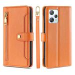 For Blackview A53 / A53 Pro Lite Sheep Texture Cross-body Zipper Wallet Leather Phone Case(Orange)