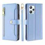 For Blackview A53 / A53 Pro Lite Sheep Texture Cross-body Zipper Wallet Leather Phone Case(Blue)