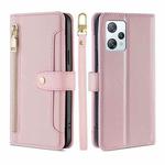 For Blackview A53 / A53 Pro Lite Sheep Texture Cross-body Zipper Wallet Leather Phone Case(Pink)