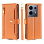 For Infinix Note 30 VIP 5G Sheep Texture Cross-body Zipper Wallet Leather Phone Case(Orange)