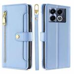 For Infinix Note 40 5G Sheep Texture Cross-body Zipper Wallet Leather Phone Case(Blue)