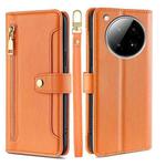 For Infinix Zero 40 4G Sheep Texture Cross-body Zipper Wallet Leather Phone Case(Orange)