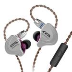CCA CCA-C10 3.5mm Gold Plated Plug Ten Unit Hybrid Wire-controlled In-ear Earphone, Type:with Mic(Streamer Purple)