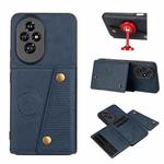 For Honor 200 Double Buckle Card Slots Magnetic Phone Case(Blue)