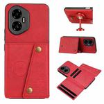 For Honor 300 Double Buckle Card Slots Magnetic Phone Case(Red)