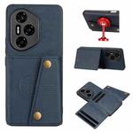 For Honor 300 Pro Double Buckle Card Slots Magnetic Phone Case(Blue)