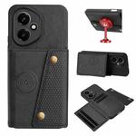 For Honor 400 Global 156.5mm Double Buckle Card Slots Magnetic Phone Case(Black)