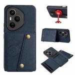 For Honor 400 Pro Global 160.8mm Double Buckle Card Slots Magnetic Phone Case(Blue)