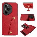 For Honor 400 Pro Global 160.8mm Double Buckle Card Slots Magnetic Phone Case(Red)