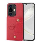 For Huawei nova 11 Pro Double Buckle Card Slots Magnetic Phone Case(Red)