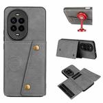 For Huawei nova 13 Pro Double Buckle Card Slots Magnetic Phone Case(Grey)