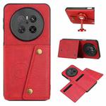 For Huawei Mate 70 Double Buckle Card Slots Magnetic Phone Case(Red)