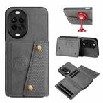 For Huawei nova 14 Double Buckle Card Slots Magnetic Phone Case(Grey)
