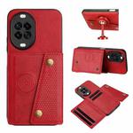 For Huawei nova 14 Pro Double Buckle Card Slots Magnetic Phone Case(Red)