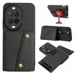 For Huawei nova 14 Ultra Double Buckle Card Slots Magnetic Phone Case(Black)