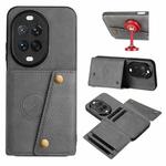 For Huawei nova 14 Ultra Double Buckle Card Slots Magnetic Phone Case(Grey)