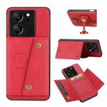 For Xiaomi 13T / Redmi K60 Ultra Double Buckle Card Slots Magnetic Phone Case(Red)