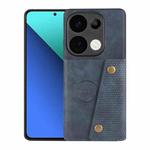 For Xiaomi Redmi Note 13 Pro 4G Global Double Buckle Card Slots Magnetic Phone Case(Blue)