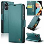 For Realme 10 Pro+ CaseMe 023 Butterfly Buckle Litchi Texture RFID Anti-theft Leather Phone Case(Pearly Blue)