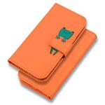 For Motorola Moto G9 Cartoon Buckle Horizontal Flip Leather Phone Case(Orange)