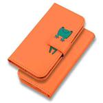 For Motorola Moto G9 Play Cartoon Buckle Horizontal Flip Leather Phone Case(Orange)