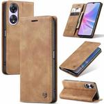 For OPPO A78 CaseMe 013 Multifunctional Horizontal Flip Leather Phone Case(Brown)