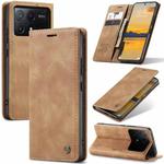 For Xiaomi Poco X6 Pro CaseMe 013 Multifunctional Horizontal Flip Leather Phone Case(Brown)