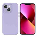For iPhone 13 Liquid Silicone MagSafe Precision Hole Phone Case(Light Purple)